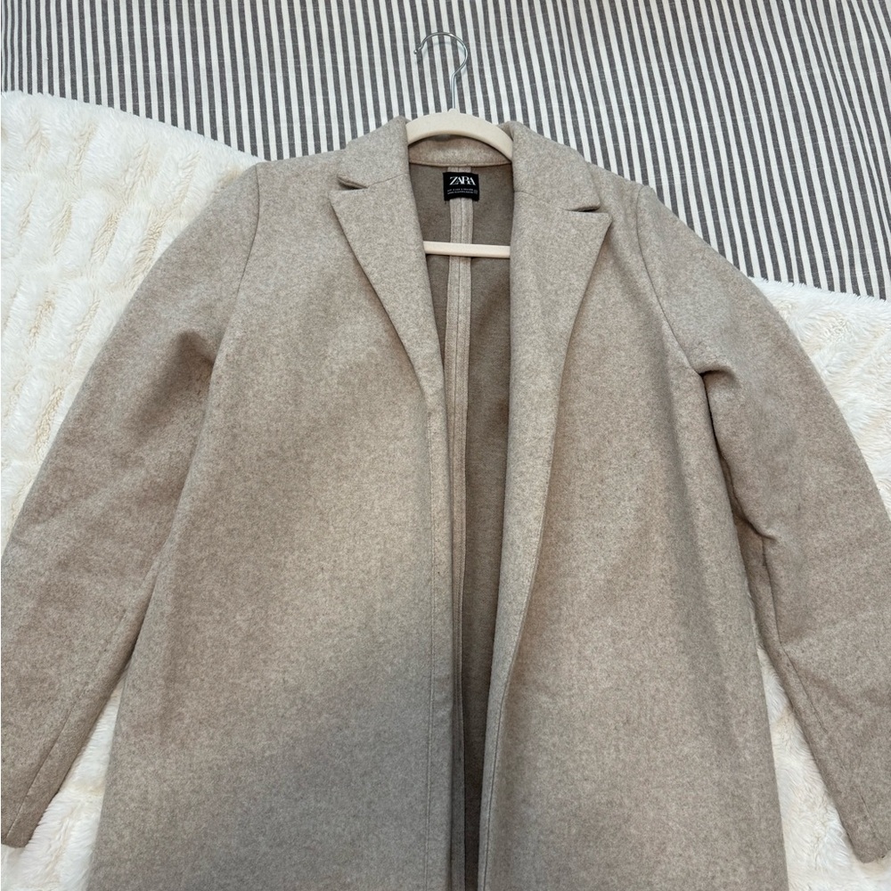 Zara Women's Beige Pea Coat